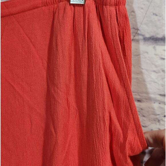 Draper's & Damon's Orange Crinkle Material Pull On Pants M Lightweight Flowy - Picture 2 of 6